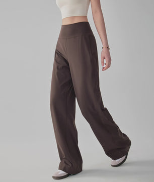 Dames Comfortabele Yogabroek met Hoge Taille en Zakken - Nake-Feeling Stretch Loungebroek voor Sport & Vrije Tijd