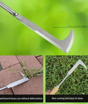 Stevige Onkruidsteker van Koolstofstaal met Ergonomische Grip - Handgereedschap voor Tuin & Tegels