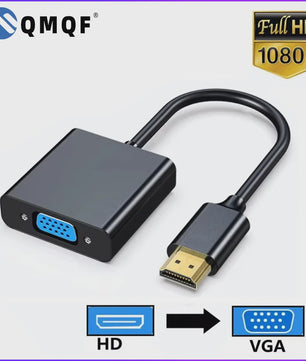 HDMI naar VGA Adapter Kabel 1080P Converter voor PC, Laptop, TV Box & Projector