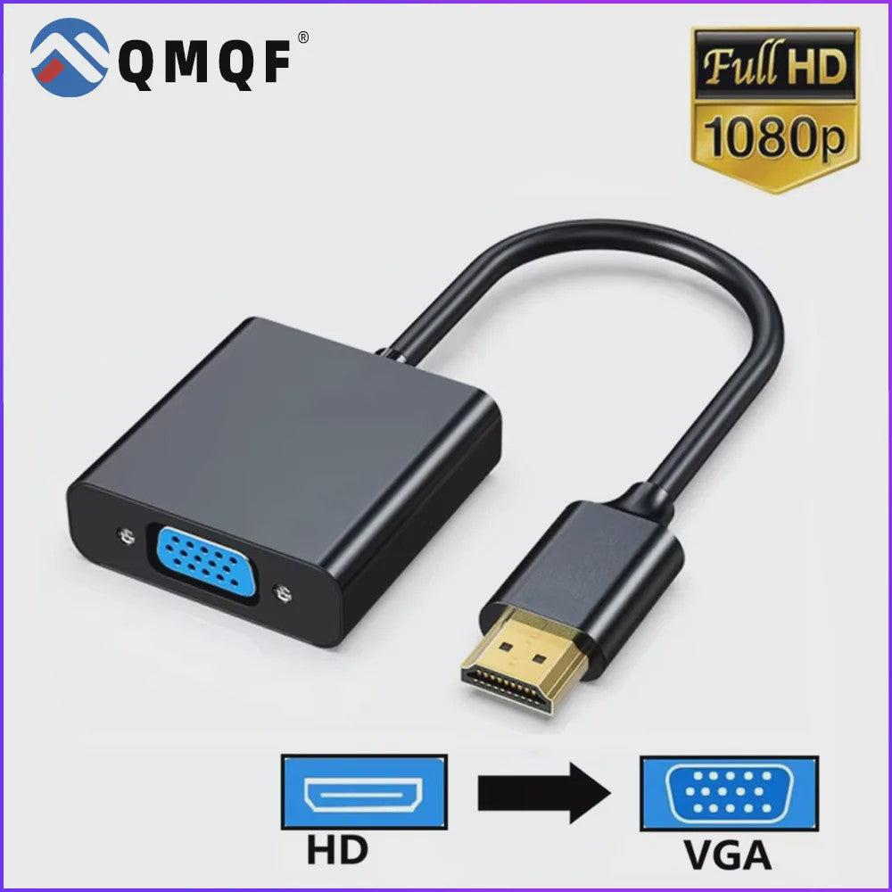 HDMI naar VGA Adapter Kabel 1080P Converter voor PC, Laptop, TV Box & Projector