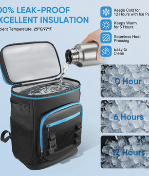 30L Waterproof Insulated Cooler Backpack for Men Women Leak Proof Cooler Rucksack for Camping Beach Fishing Picnic Travel Bag ﻿ ﻿