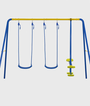 3-in-1 Schommelset met 2 Schommelzitjes en 1 Face-to-Face Schommel - Max. 250KG