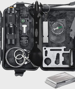 Outdoor Survival Kit EHBO & Nooduitrusting voor Kamperen, Wandelen & Avontuur