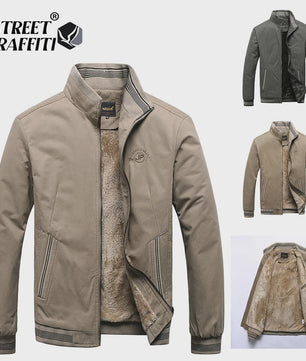 Herfst Winter Heren Jas - 100% Katoen, Warm & Casual Vintage Stijl