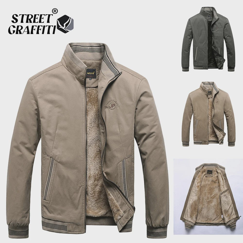 Herfst Winter Heren Jas - 100% Katoen, Warm & Casual Vintage Stijl