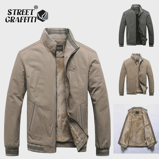 Herfst Winter Heren Jas - 100% Katoen, Warm & Casual Vintage Stijl