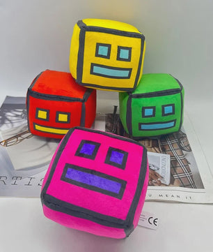 Geometry Dash Pluche Speelgoed - 12cm Zachte Knuffel Pop voor Kinderen & Fans