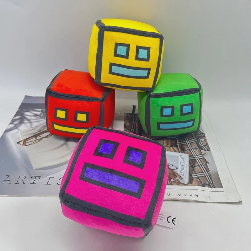 Geometry Dash Pluche Speelgoed - 12cm Zachte Knuffel Pop voor Kinderen & Fans