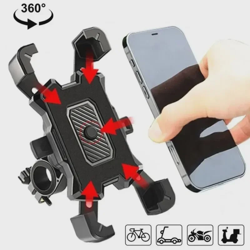 360° Roteerbare Telefoonhouder voor Fiets, Motor & Scooter - Universeel & Antislip