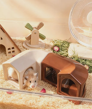 Keramisch Hamsterhuis & Speelhuisje - Comfortabel Nestje voor Kleine Huisdieren
