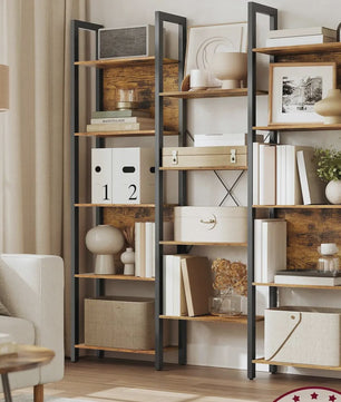 Industriële Boekenkast met 14 Planken - Metalen Frame voor Woonkamer & Kantoor