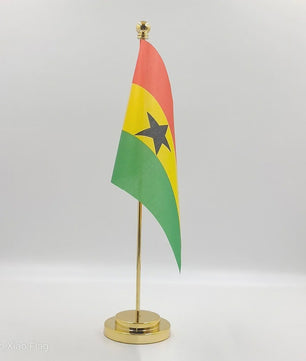 Ghana Bureauvlag Set - Premium Polyester met Standaard