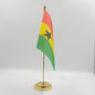 Ghana Bureauvlag Set - Premium Polyester met Standaard