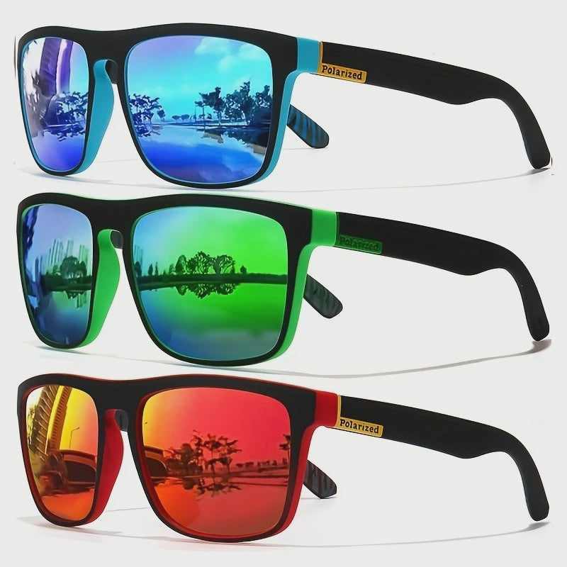 Polaroid Zonnebril Heren Dames - Vintage Vierkant Design, UV400 Bescherming, Luxe Uitstraling