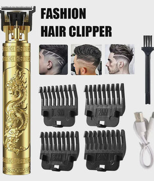 Vintage T9 Draadloze Trimmer - USB Snel Opladen & Krachtige Barber Clipper voor Mannen