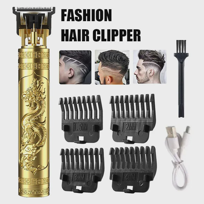 Vintage T9 Draadloze Trimmer - USB Snel Opladen & Krachtige Barber Clipper voor Mannen