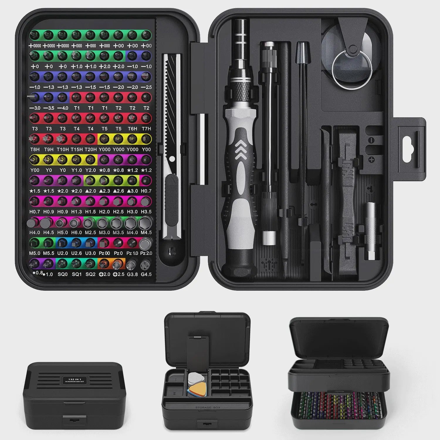 132-delige Precisie Schroevendraaierset - Professionele Handgereedschap Kit voor Elektronica