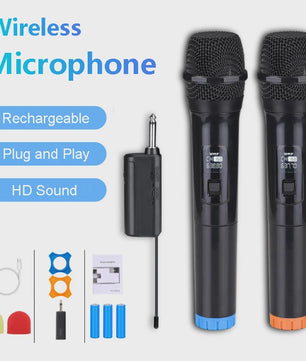 Draadloze Handmicrofoon met Oplaadbare Ontvanger - Karaoke, Feest, Kerk, Club