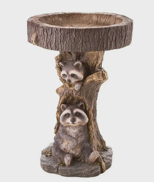 Antiek Vogelbad met Uilen Design - Decoratieve Tuinfontein van Polyresin