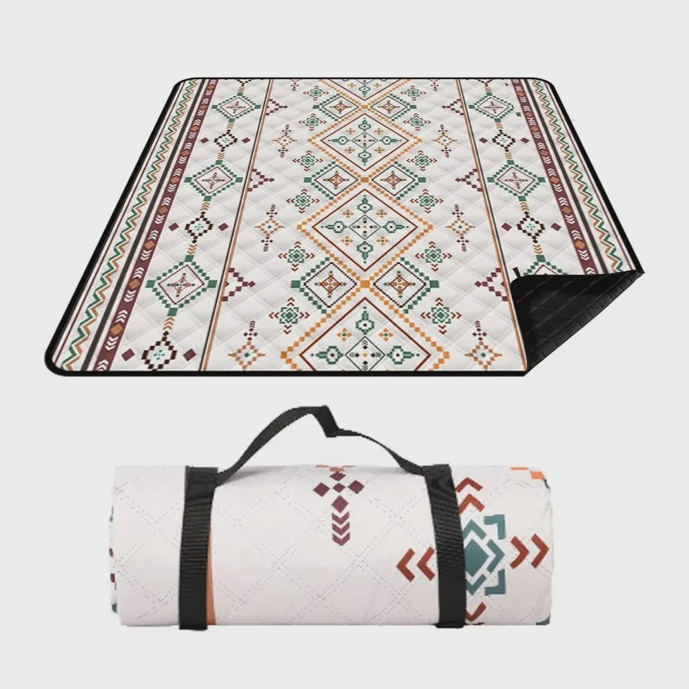 Grote Waterdichte Picknickkleed 200x200cm - Ideaal voor Strand, Camping & Buitenactiviteiten met Draaglus