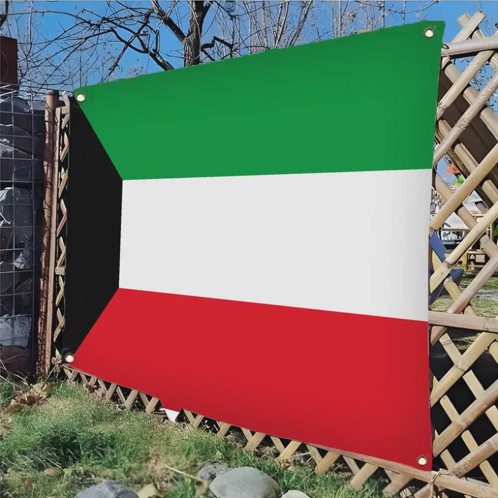 Kuwait Vlag - Duurzaam & Makkelijk Ophangen - Binnen & Buiten Decoratie