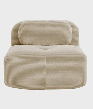 Moderne Corduroy Fauteuil Zonder Armleuningen met Kussen - SediaXL