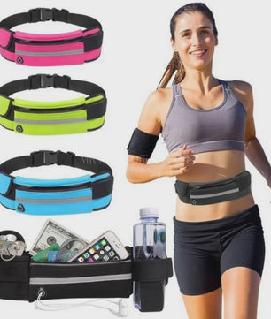 Sport Heuptas voor Heren & Dames - Waterdicht, Telefoonhouder & Flessenhouder voor Hardlopen, Fietsen, Gym