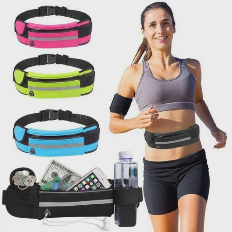 Sport Heuptas voor Heren & Dames - Waterdicht, Telefoonhouder & Flessenhouder voor Hardlopen, Fietsen, Gym