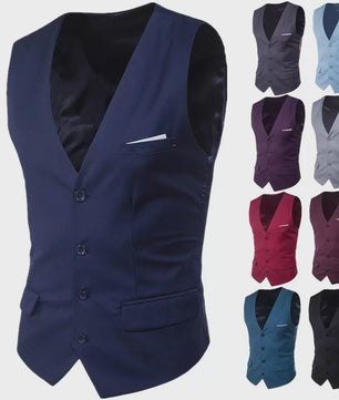 Stijlvol Heren Gilet - Slim Fit voor Bruiloft, Feest of Zakelijk