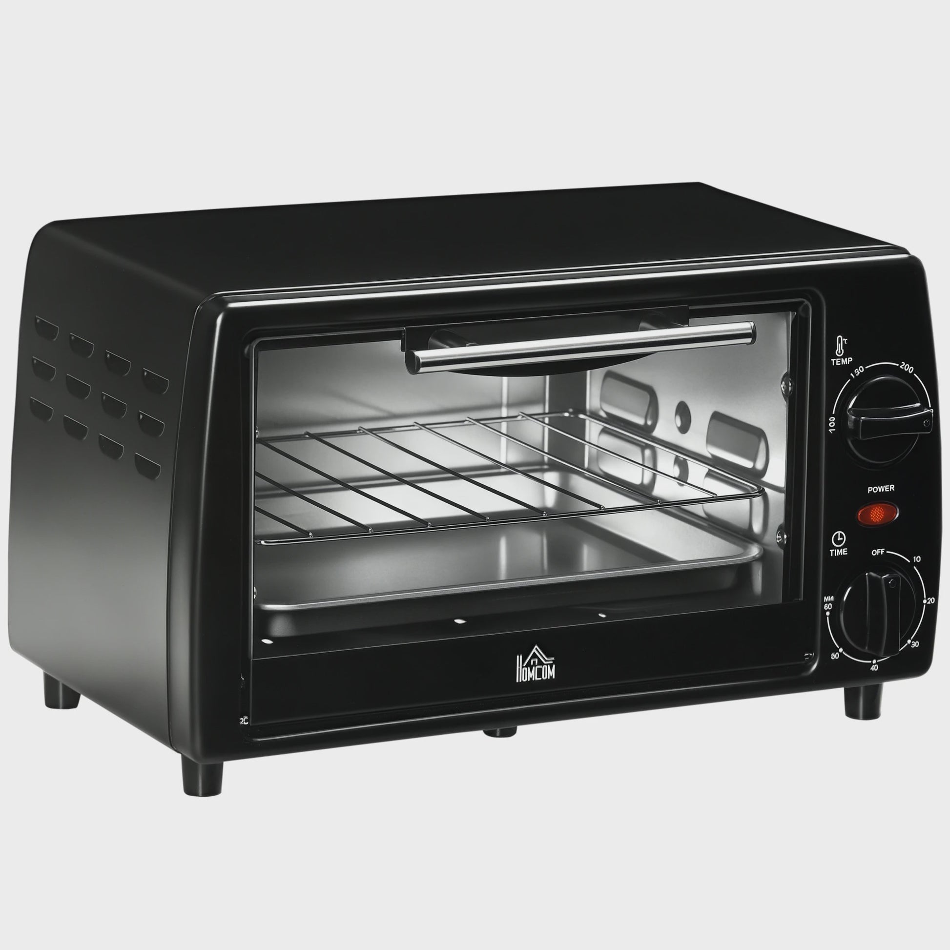 Homcom Mini Oven 10L - Compacte Elektrische Oven met 750W Vermogen