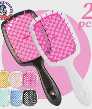 2-delige Haarborstel Set: Anti-statisch, Scalp Massage, Nat & Droog Gebruik