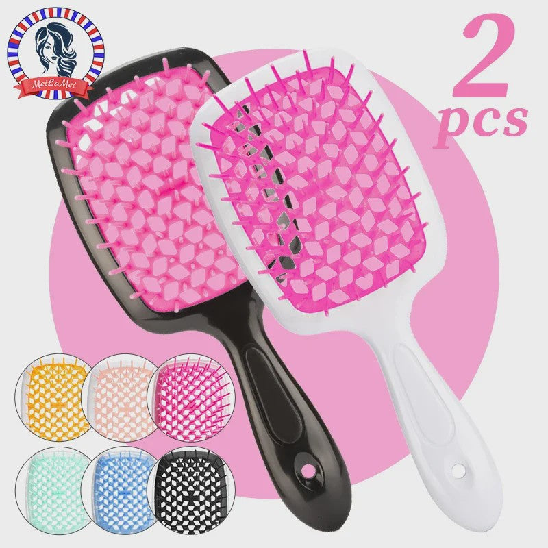 2-delige Haarborstel Set: Anti-statisch, Scalp Massage, Nat & Droog Gebruik