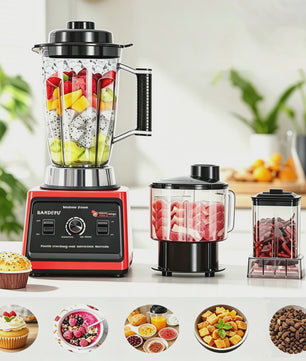 3-in-1 Keukenmachine: Krachtige Blender, Vleesmolen & Sapcentrifuge