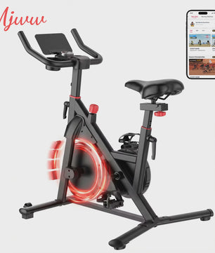 Indoor Hometrainer Fiets met 32 Weerstandsniveaus, LCD Scherm & Tablethouder