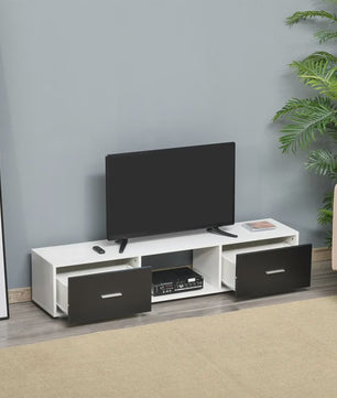 Stijlvol TV Meubel met 2 Lades en Open Vak - Max 60 inch TV