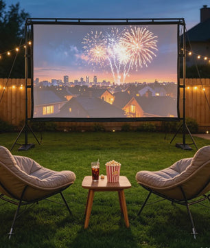 100 Inch Projectiescherm 4:3 met Draagbare Standaard - Anti-Reflectie & Brede Kijkhoek