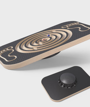 Houten Balansbord met Anti-Slip Oppervlak & Maze Spel - Balans, Core & Fitness