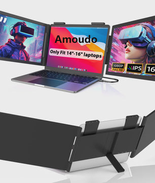 Draagbare Triple Monitor 14 Inch FHD IPS 60Hz met USB-C voor Laptops (14-16.5")