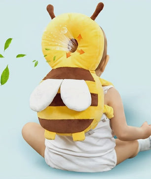 Schattig Bijen Hoofdbeschermingskussen voor Baby's - Ademend Anti-Val Kussen
