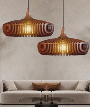 Wabi-Sabi Houten Hanglamp LED - Vintage Minimalistisch Design