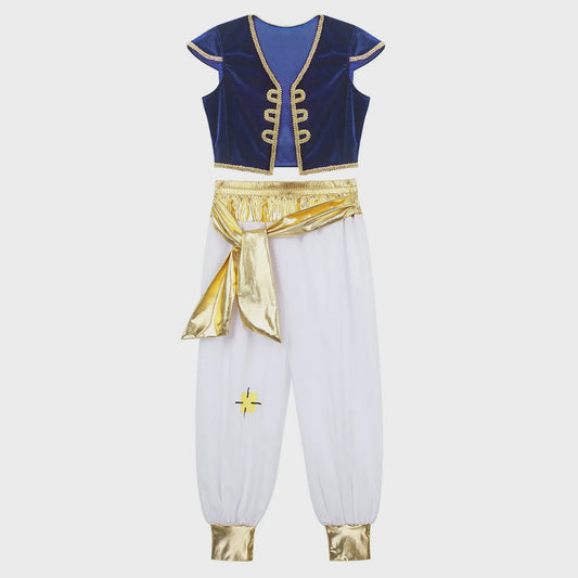 Jongens Arabische Prins Kostuum - Perzisch/Arabisch Rollenspel Outfit met Harembroek en Vest