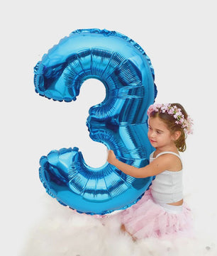 40 Inch Folie Cijfer Ballonnen - Goud, Zilver, Blauw, Zwart, Rood - Feestdecoratie