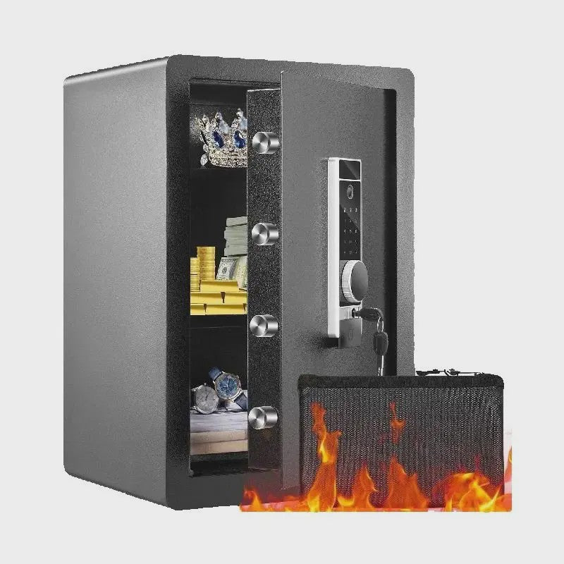 Elektrische Kluis met Vingerafdruk & Digitale Code - 63L / 51L - Inclusief Brandwerende Tas
