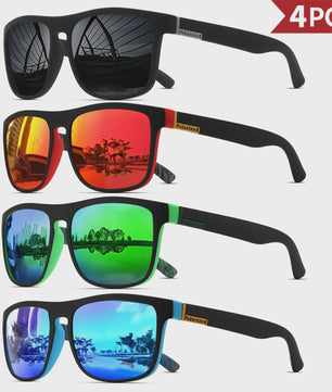 4x Klassieke Gepolariseerde Sport Zonnebril Heren Dames - Lichtgewicht PC Frame UV400