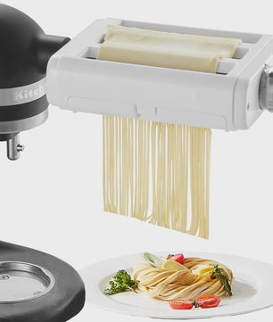 SucceBuy Pastaroller en Snijder Set voor KitchenAid Stand Mixer - 3-in-1 Roestvrij Staal