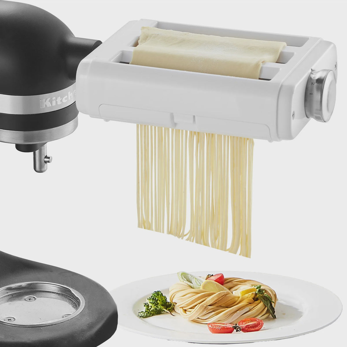 SucceBuy Pastaroller en Snijder Set voor KitchenAid Stand Mixer - 3-in-1 Roestvrij Staal