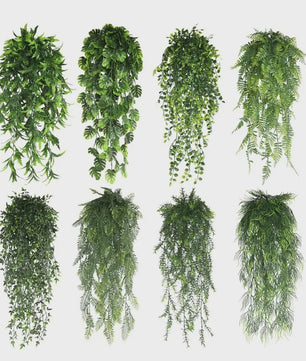 Hangplant Kunstplant Varenbladeren & Klimop - Decoratie voor Huis, Kamer, Balkon & Feest