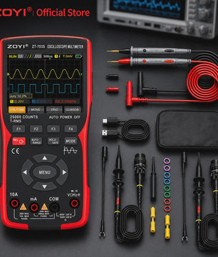 ZOYI ZT-703S: 3-in-1 Oscilloscope, Multimeter & Signaalgenerator (50MHz)