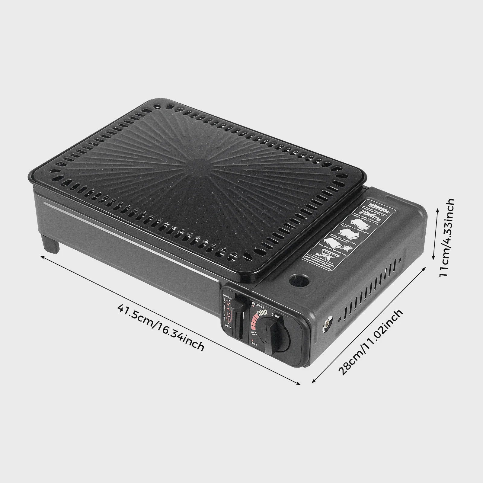 Draagbare Camping Gas BBQ Grill - Compact & Krachtig voor Buitenavonturen