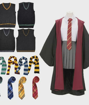 Harry Potter Cosplay Kostuum Set - Volwassenen & Kinderen - Gryffindor & Slytherin